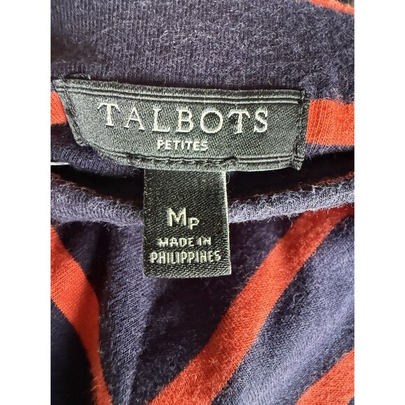 TALBOTS Women's Cotton Blend  A-Line Skirt Striped Size M Petite - Picture 5 of 6